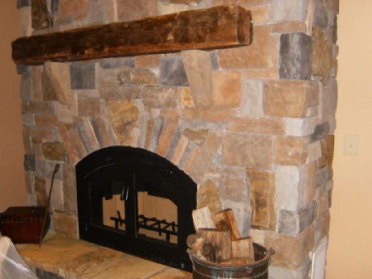 Fireplace made of stone