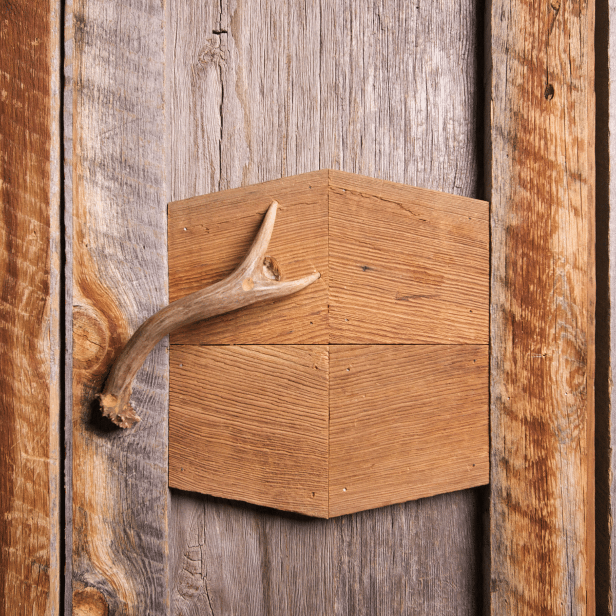 close up of antler cabinet handles