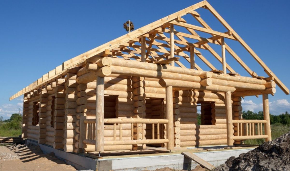 Building a log cabin