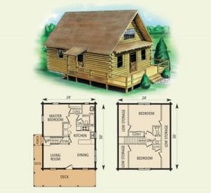 11 Free Small Cabin Plans - With Printable PDF - Log Cabin Connection