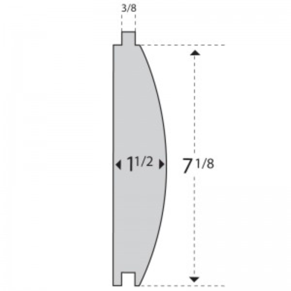 illustration of cross section of log siding