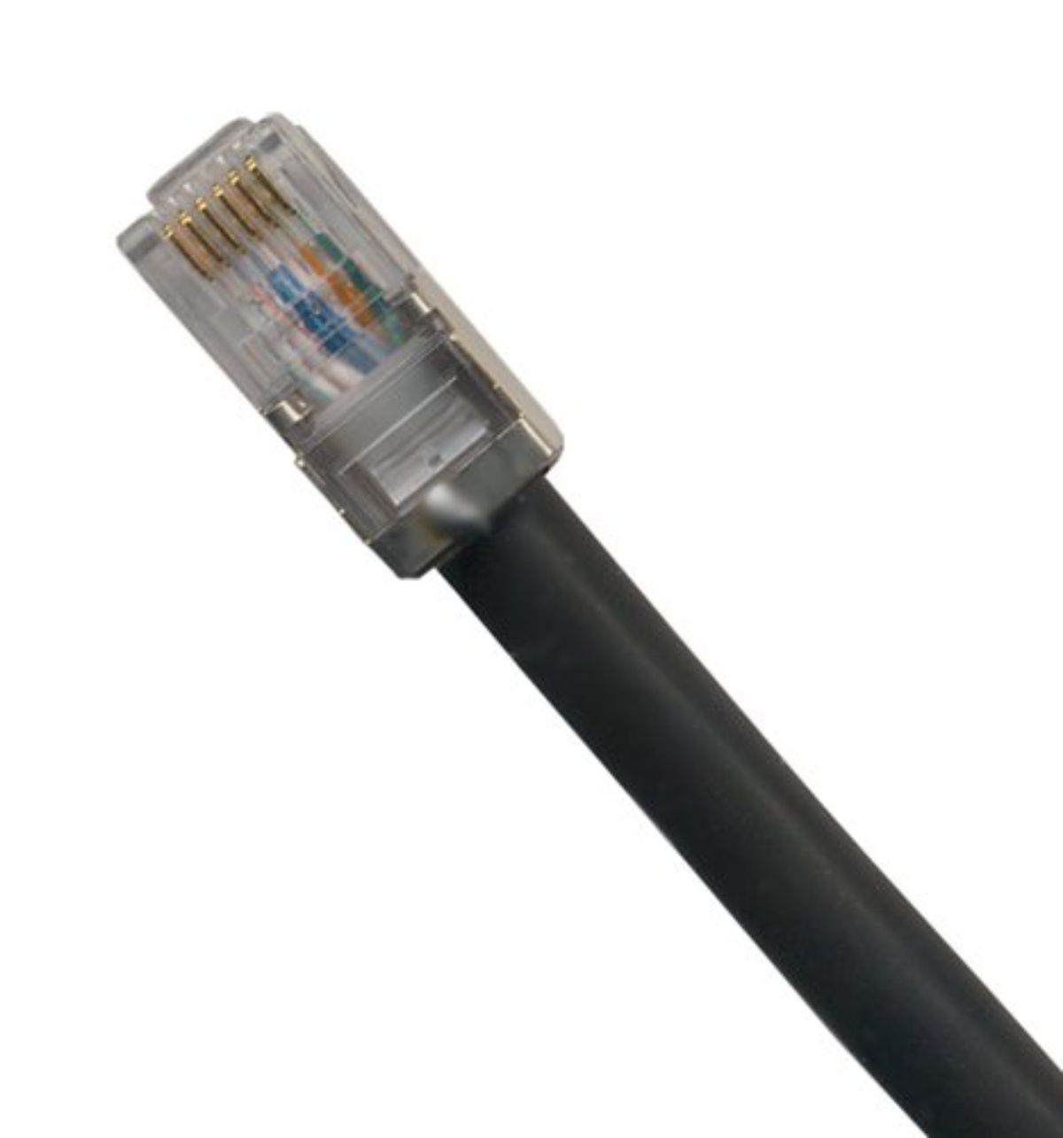 closeup of outdoor telephone cable