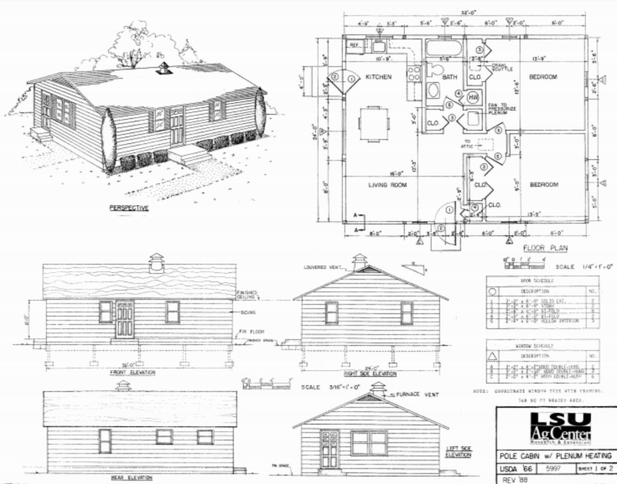 pole cabin design on paper