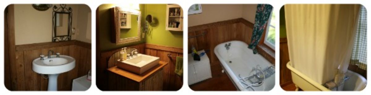 Log cabin bathroom interior styles
