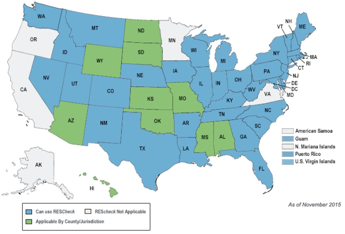 states wise usage of rescheck software