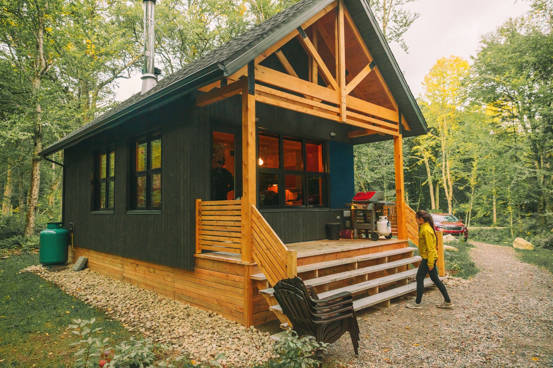 Small Log Cabin Home in woods