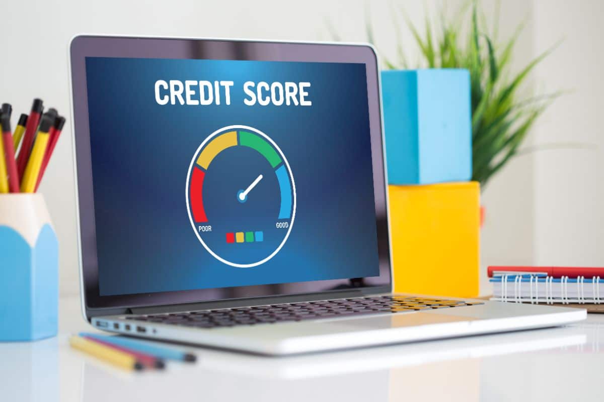 Credit Score on Laptop