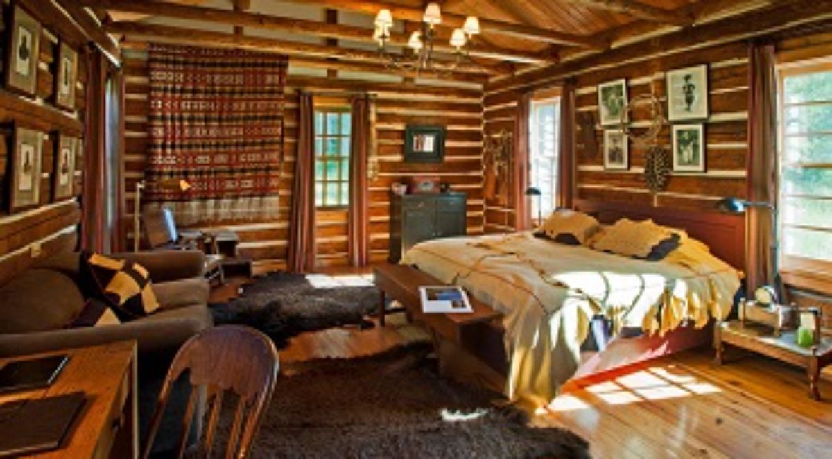 small cabin bedroom interior