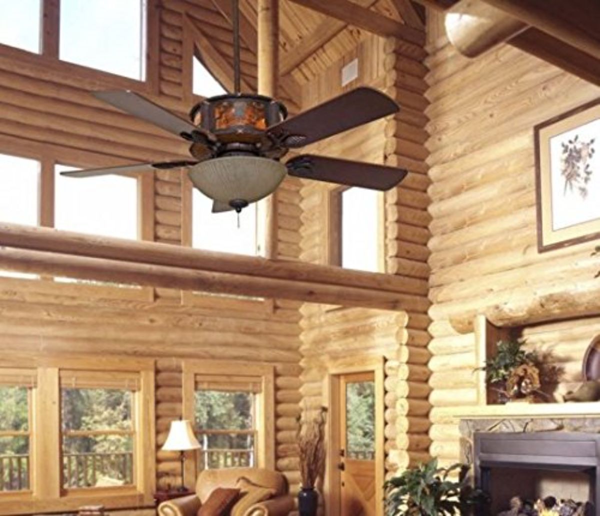 timber creek ceiling fan in living room