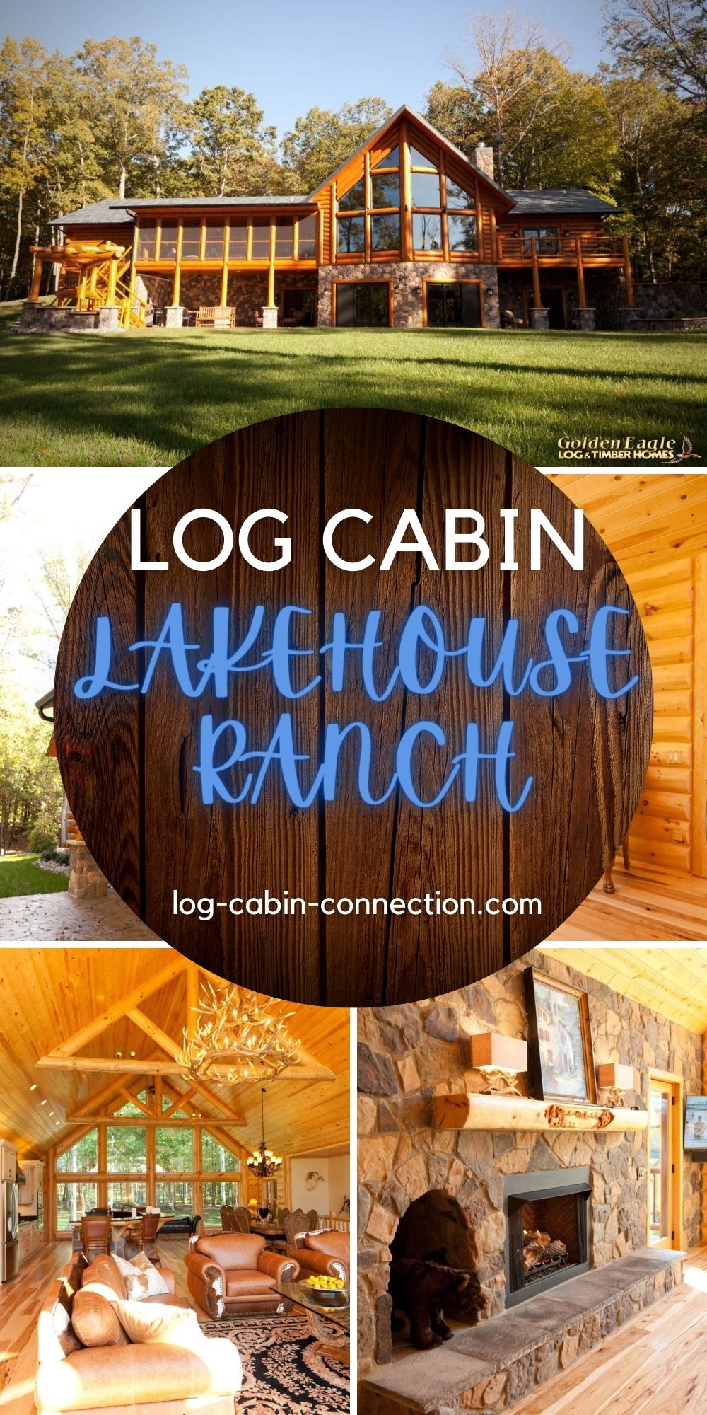 The Lakehouse Ranch Log Cabin with 3 Bedrooms is a Stunning Creation