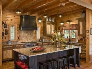 Fall in Love with a Stunning Master Suite in the Daniel Home Log Cabin