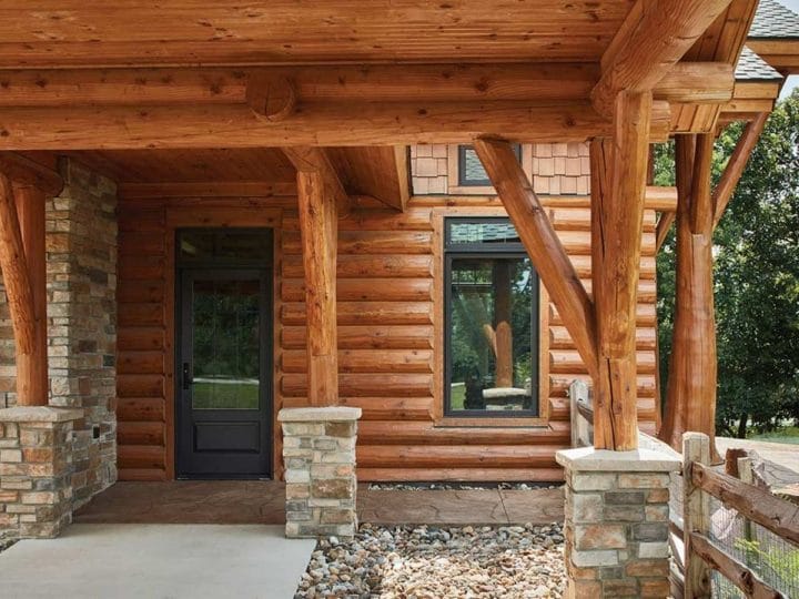 2500 SQ FT Iowa Log Cabin Has a Chef's Kitchen
