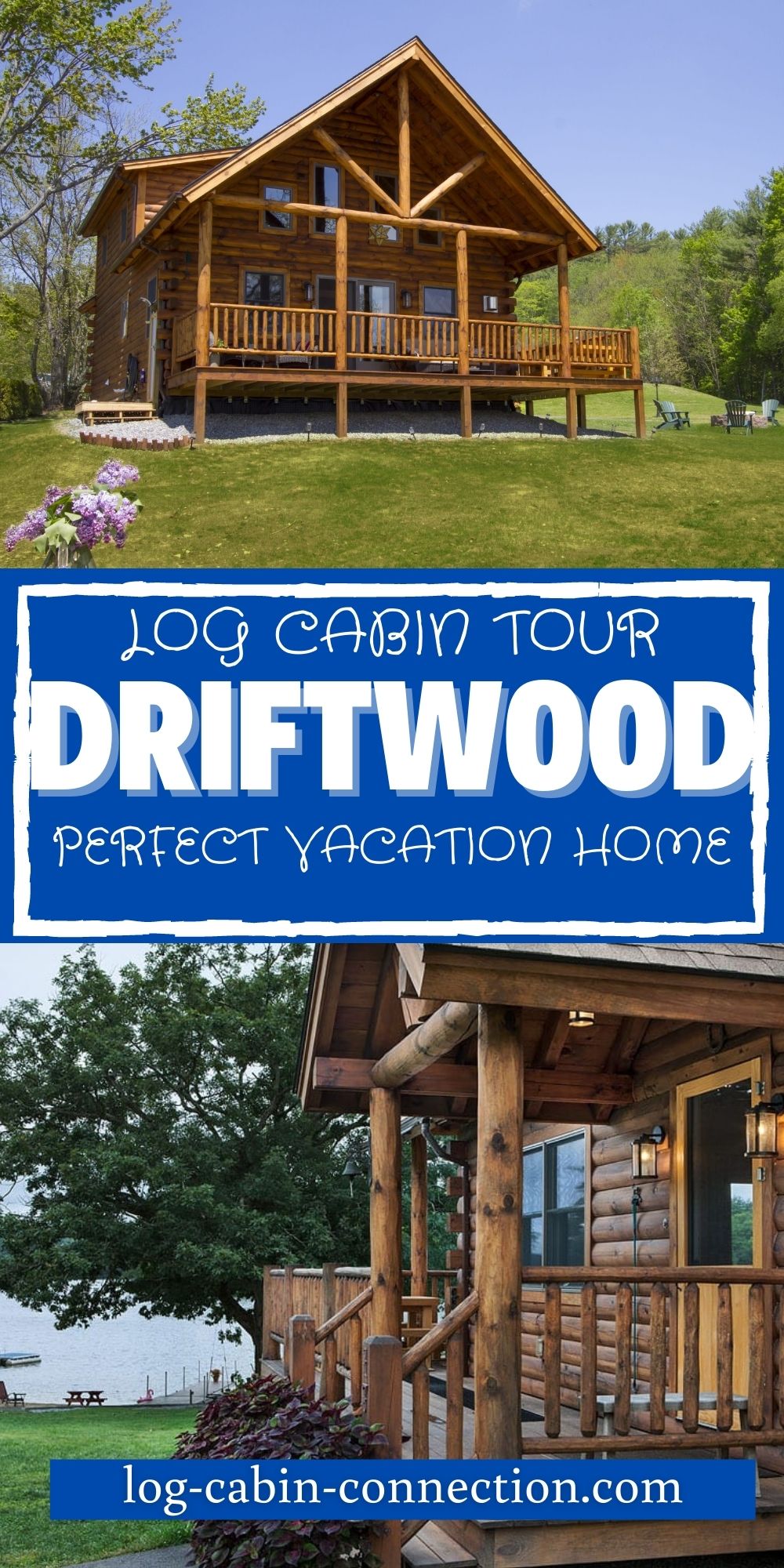 2 Large Bedrooms Make The Driftwood Log Cabin A Family Lake House   The Driftwood PIN 2 