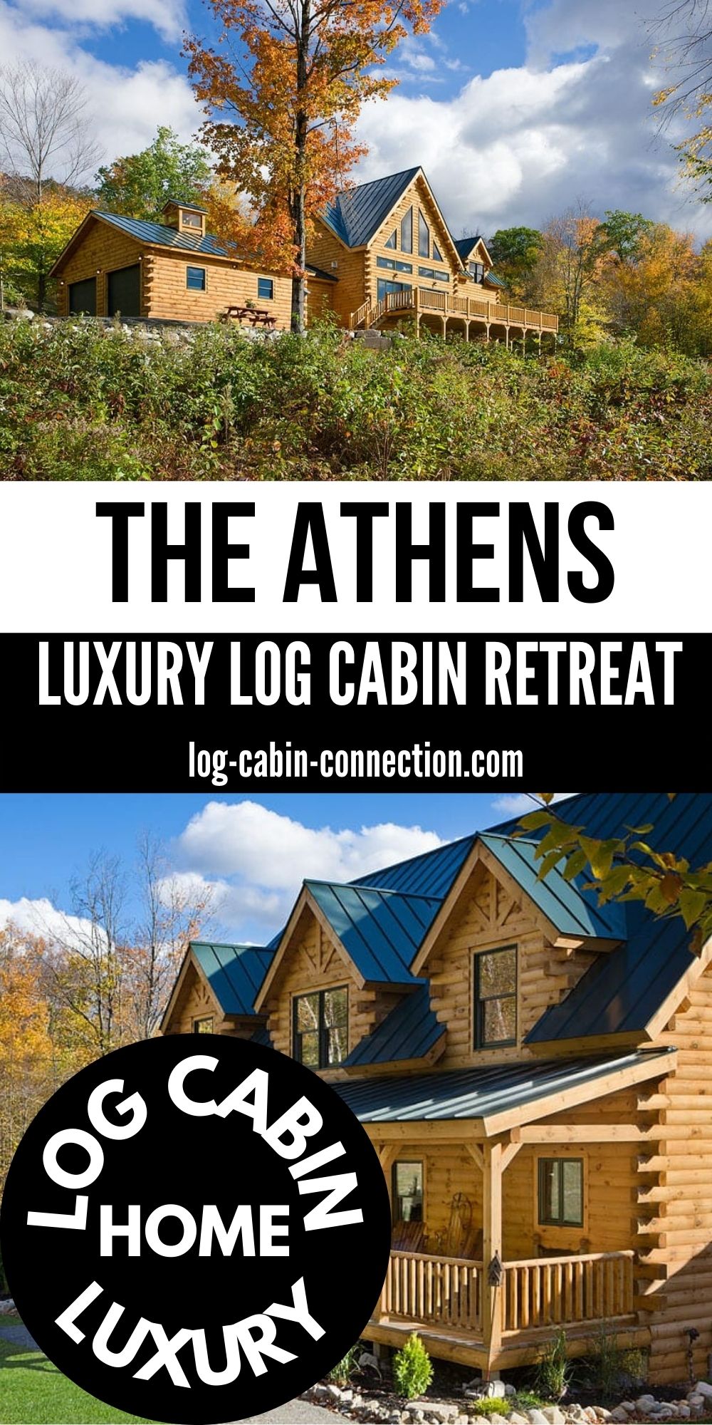 The Athens Log Cabin is 2600 Square Feet of Modern Rustic Charm