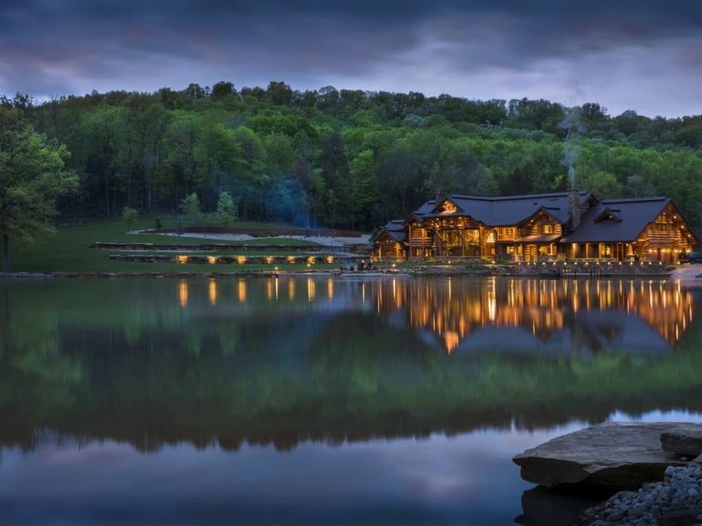 This Breathtaking Log Cabin Includes An Indoor Bowling Alley