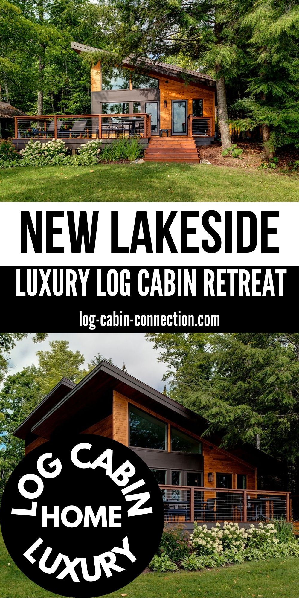 The New Lakeside is a Unique Modern Spin on Log Cabins