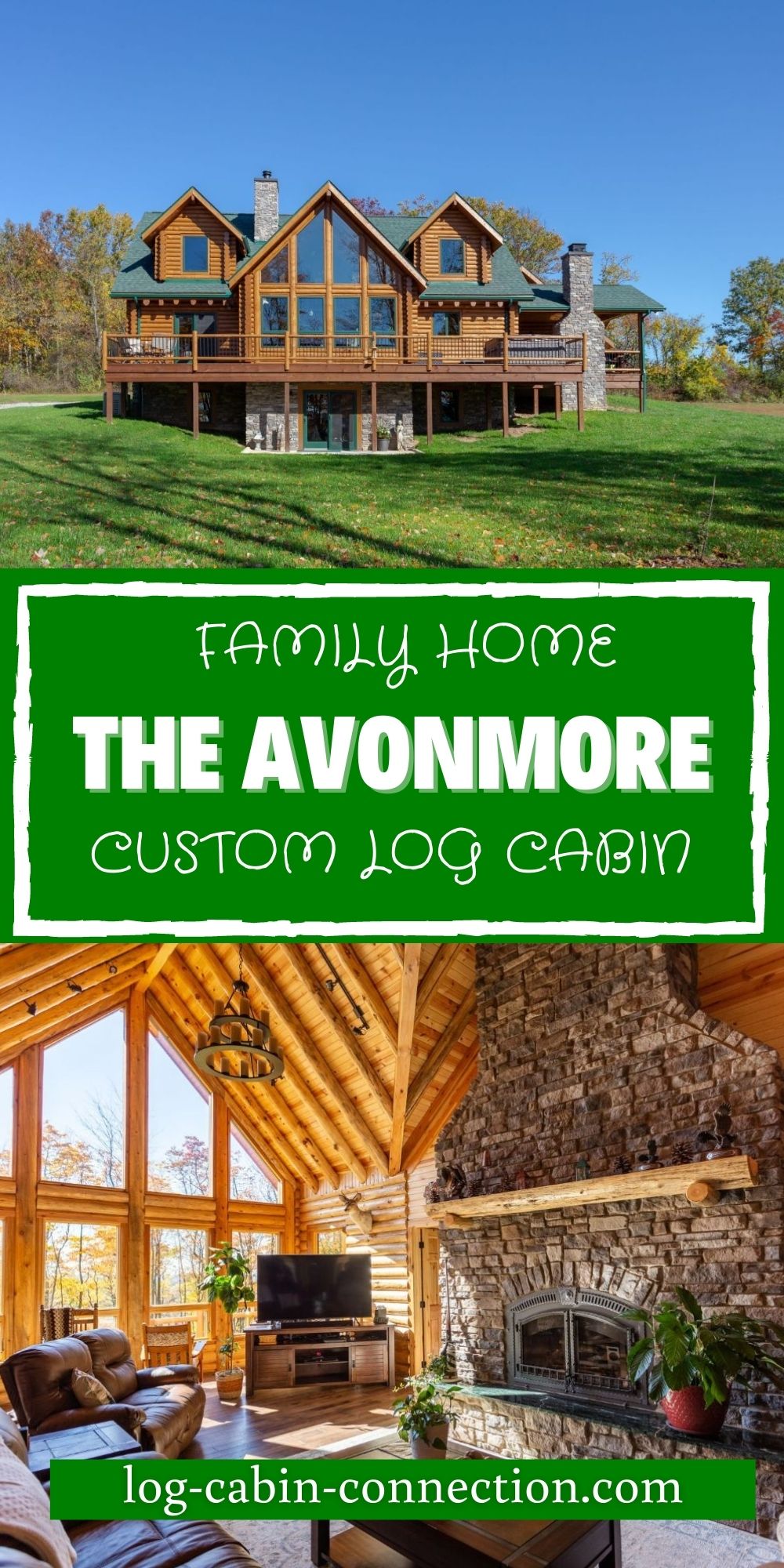 8' Swedish Cope Logs Make the Avonmore a Stunning Log Home