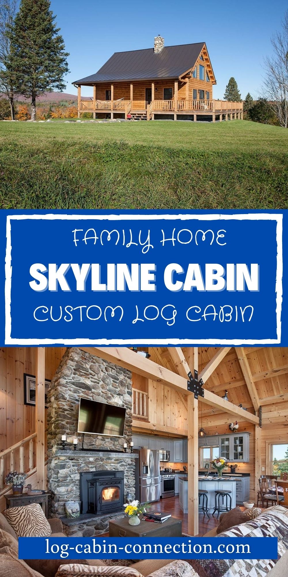 The Skyline Log Cabin Is Three Levels of Rustic Charm