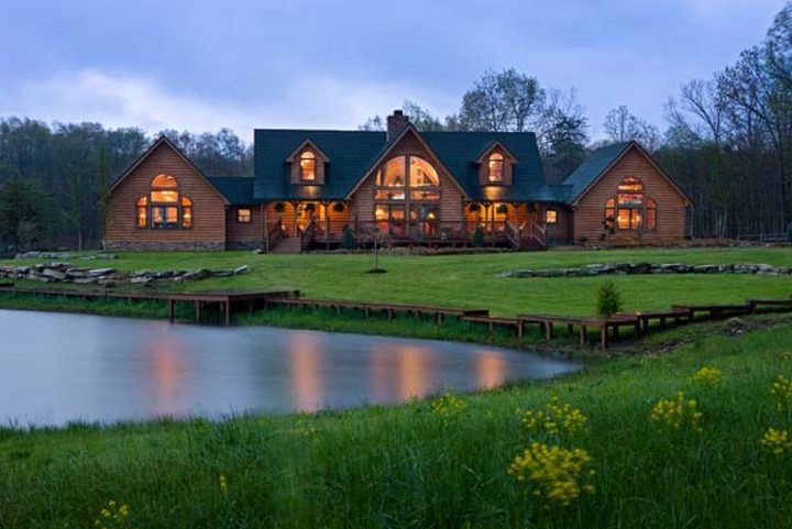 The Waterfront Wilson Home Is A Gorgeous Log Cabin Build