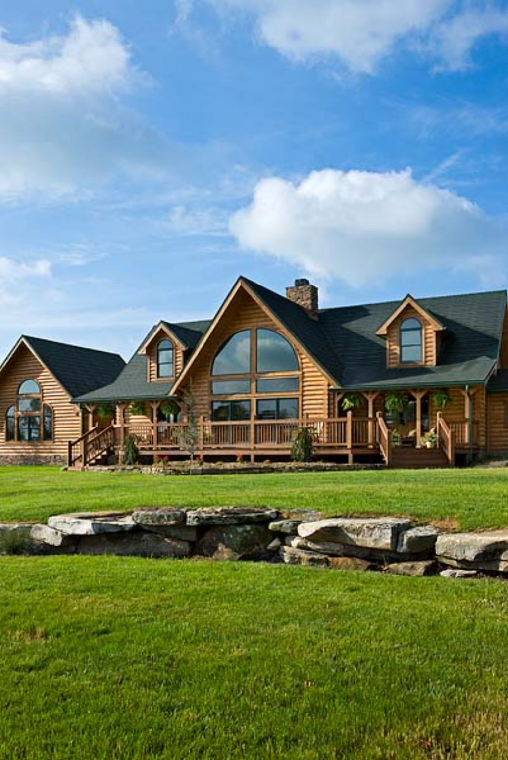 The Waterfront Wilson Home is A Log Cabin Build