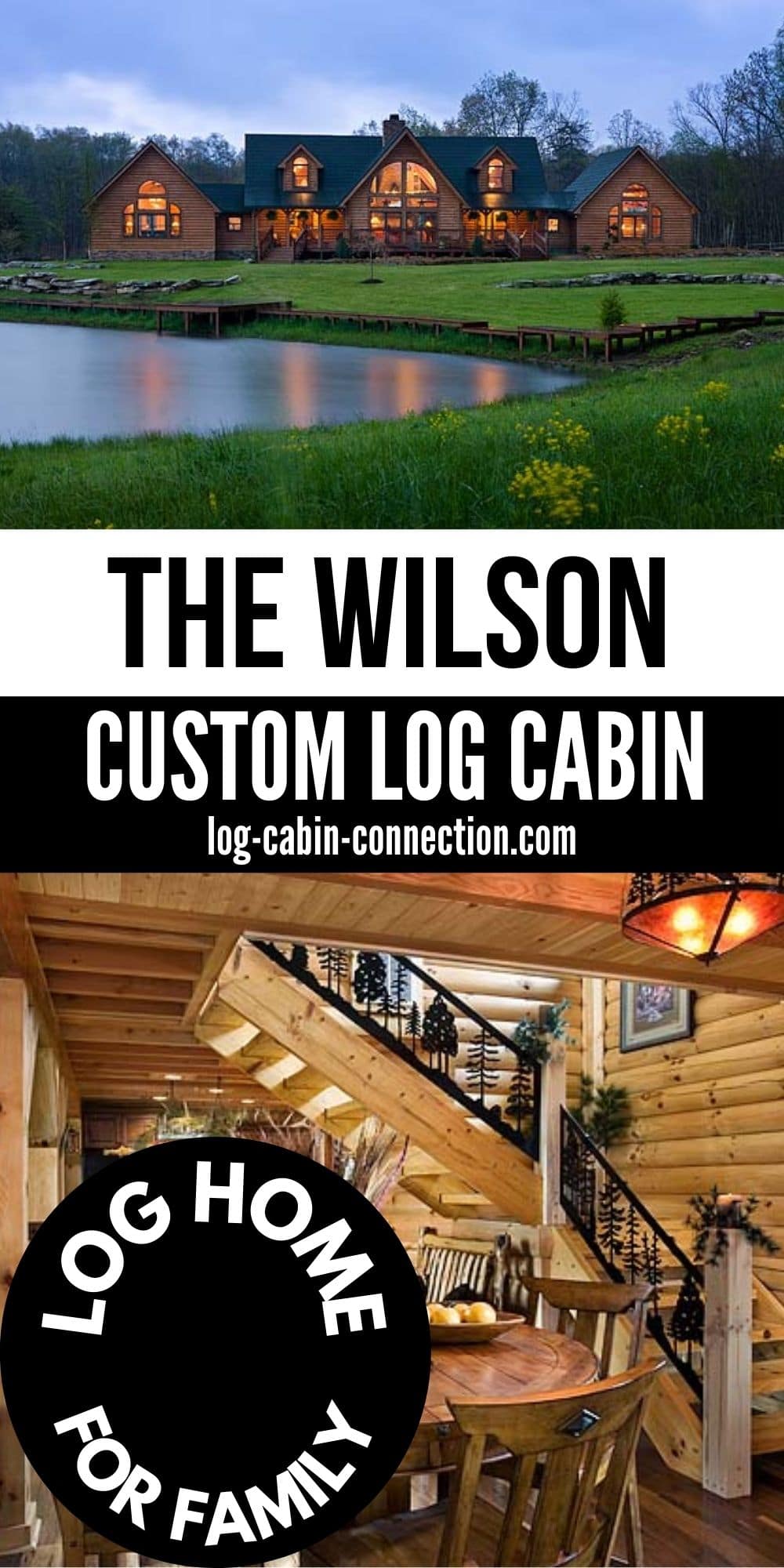 The Waterfront Wilson Home is A Log Cabin Build