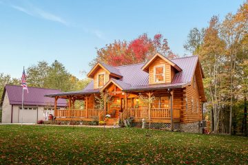 Woodland Log Cabin Includes a Lovely Walkout Basement