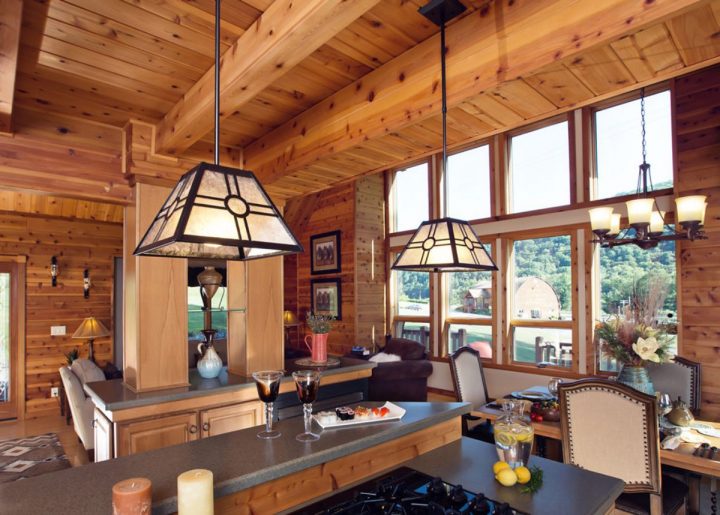 The Cedar Ridge Log Home is a Stylish Fusion of Rustic Accents