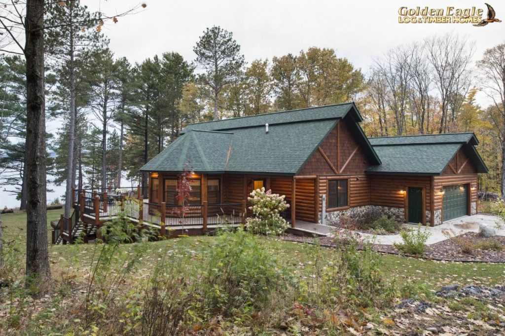 3 Bedroom Hybrid Log Cabin Is a Perfect Upper Michigan Home