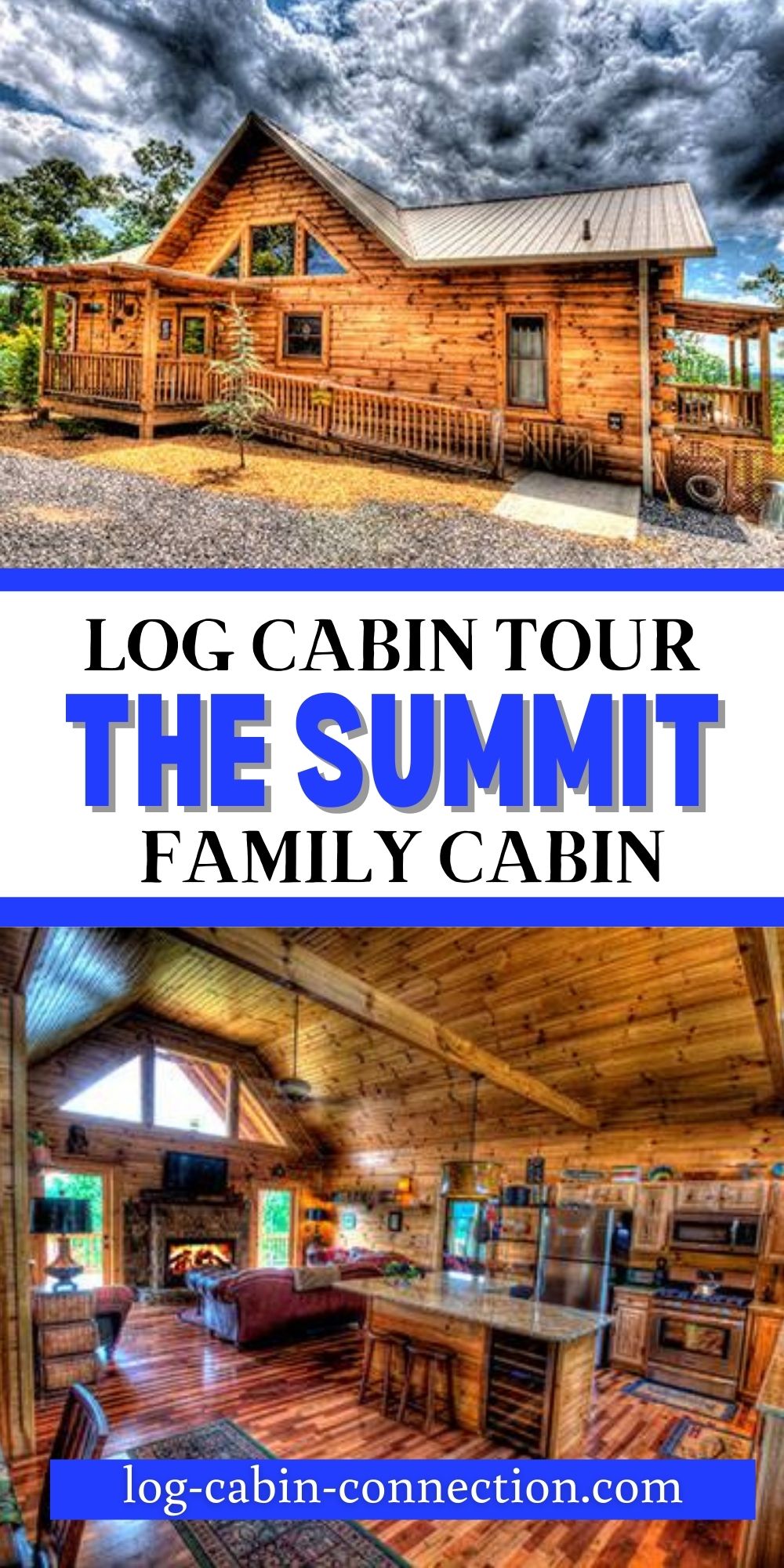 The Summit Log Cabin Sleeps 8 People in a Comfortable Rustic Style