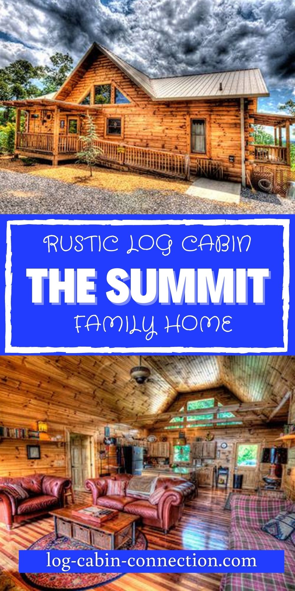 The Summit Log Cabin Sleeps 8 People in a Comfortable Rustic Style