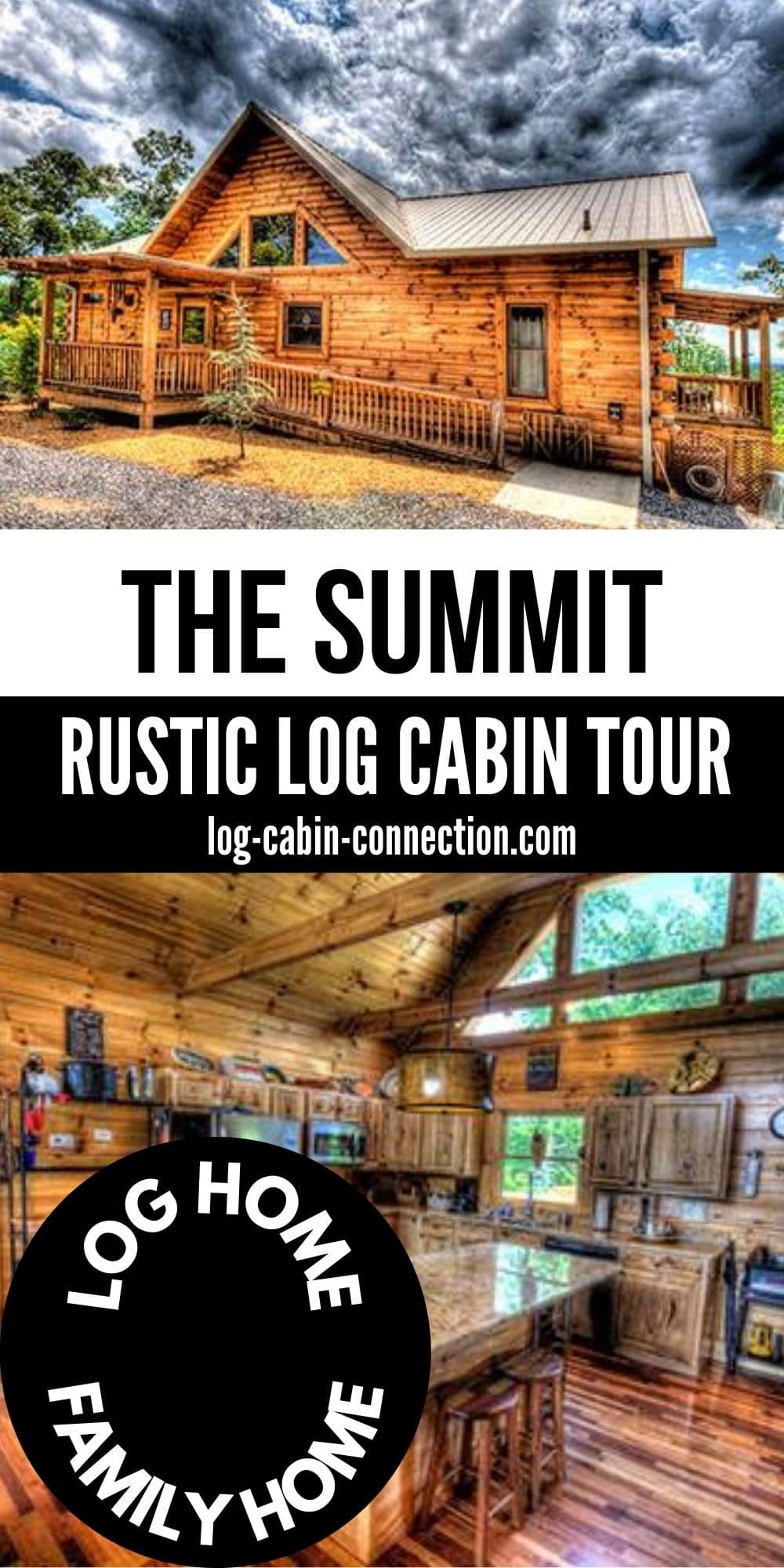The Summit Log Cabin Sleeps 8 People in a Comfortable Rustic Style