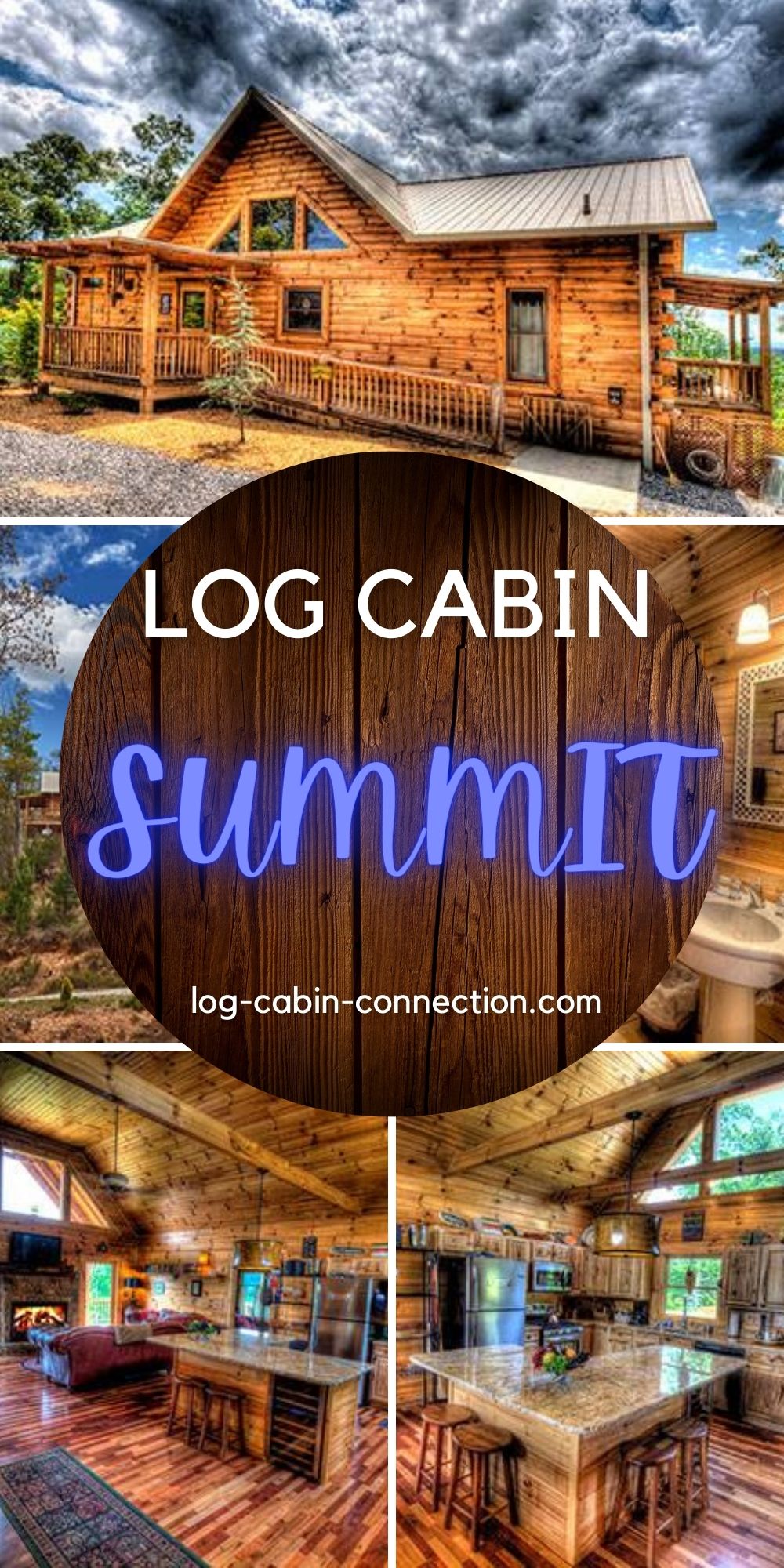 The Summit Log Cabin Sleeps 8 People in a Comfortable Rustic Style