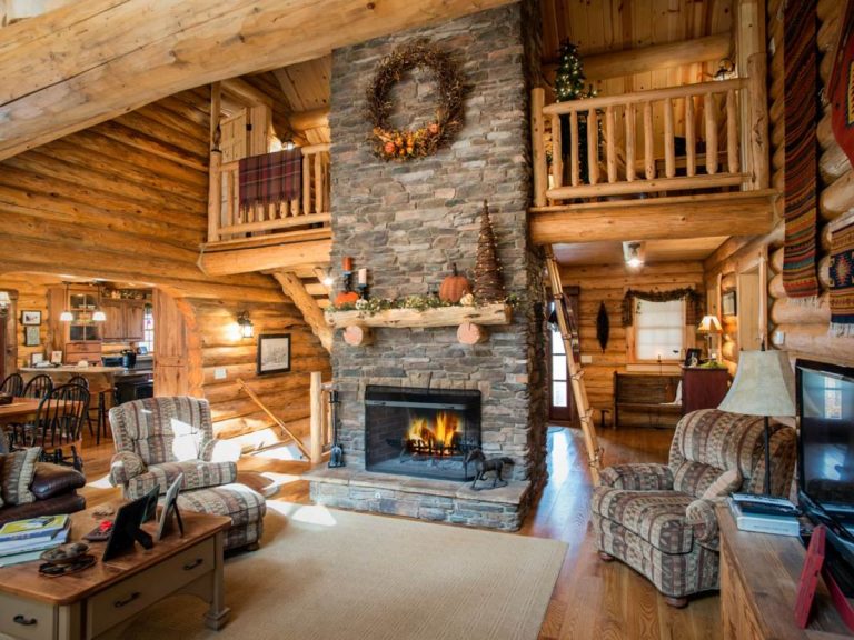 Sophisticated Rustic Style is the Hallmark of The Tweed's Log Cabin