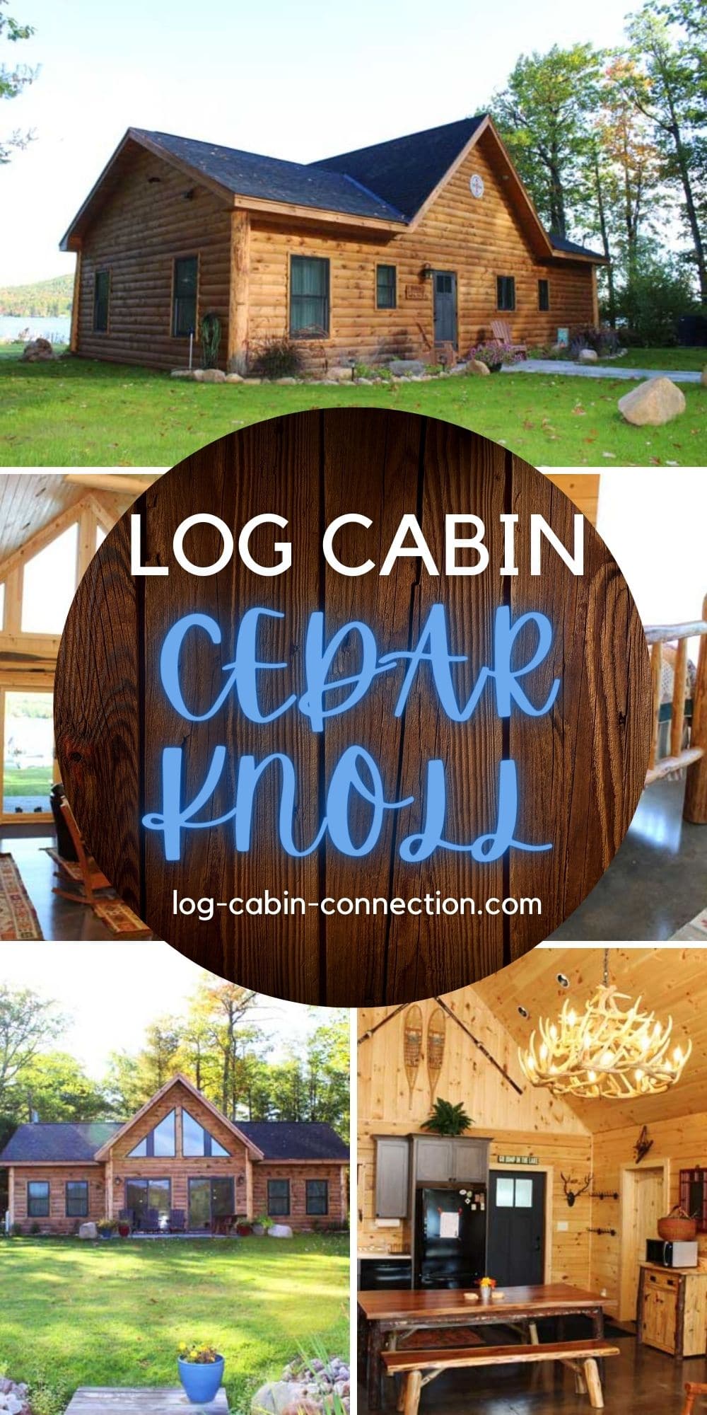 This Lakeside Cedar Knoll Log Home is a Cozy Retreat