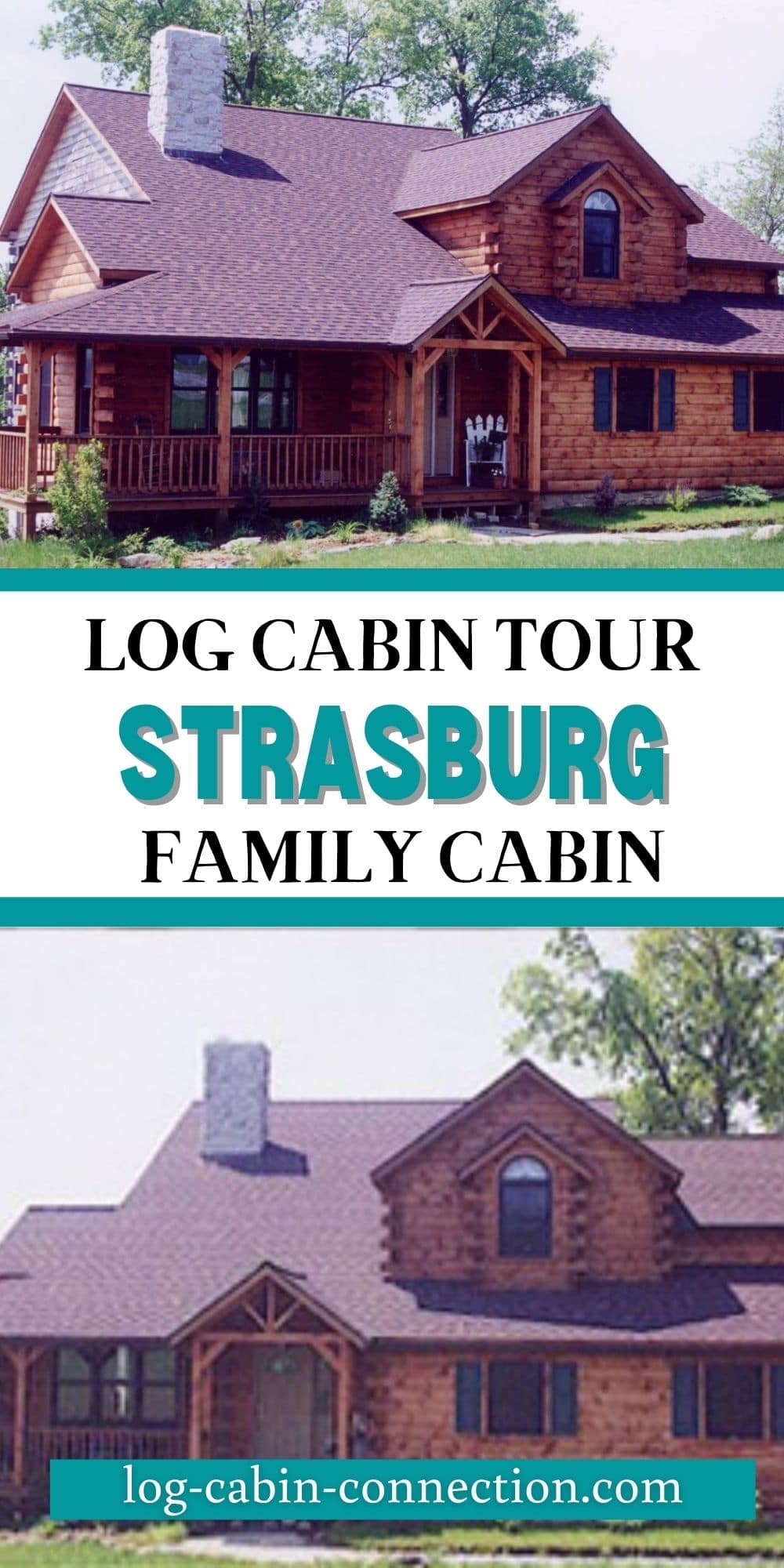 The Strasburg Model Log Cabin Has 4 Second Floor Bedrooms