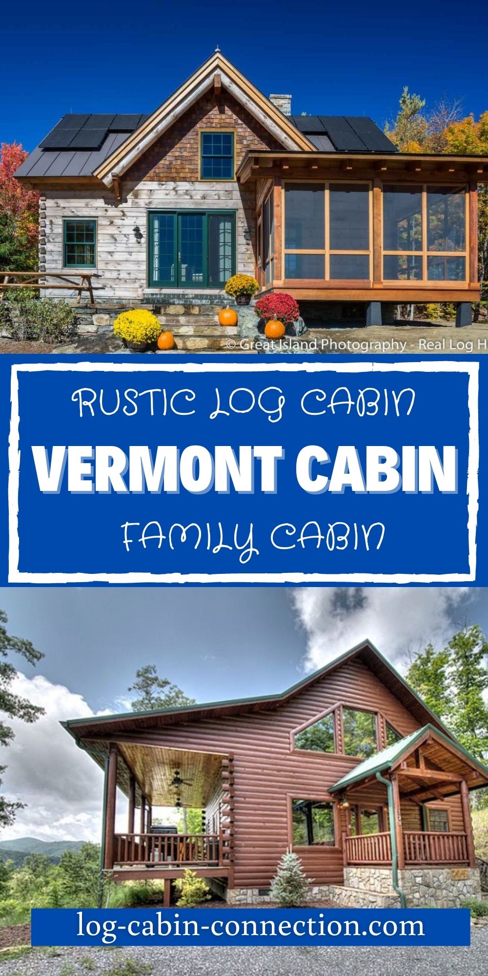 Wrought Iron Details Stand Out in This Vermont Log Cabin