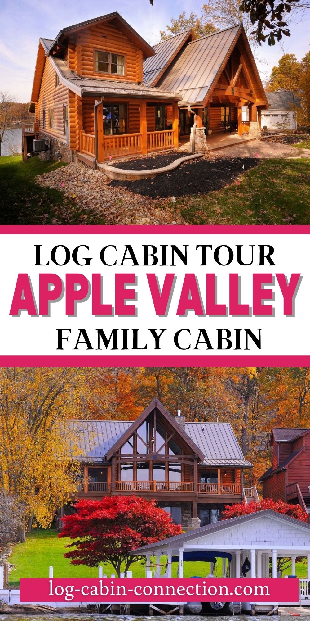 The Apple Valley Contemporary Log Cabin is Sleek Style Personified