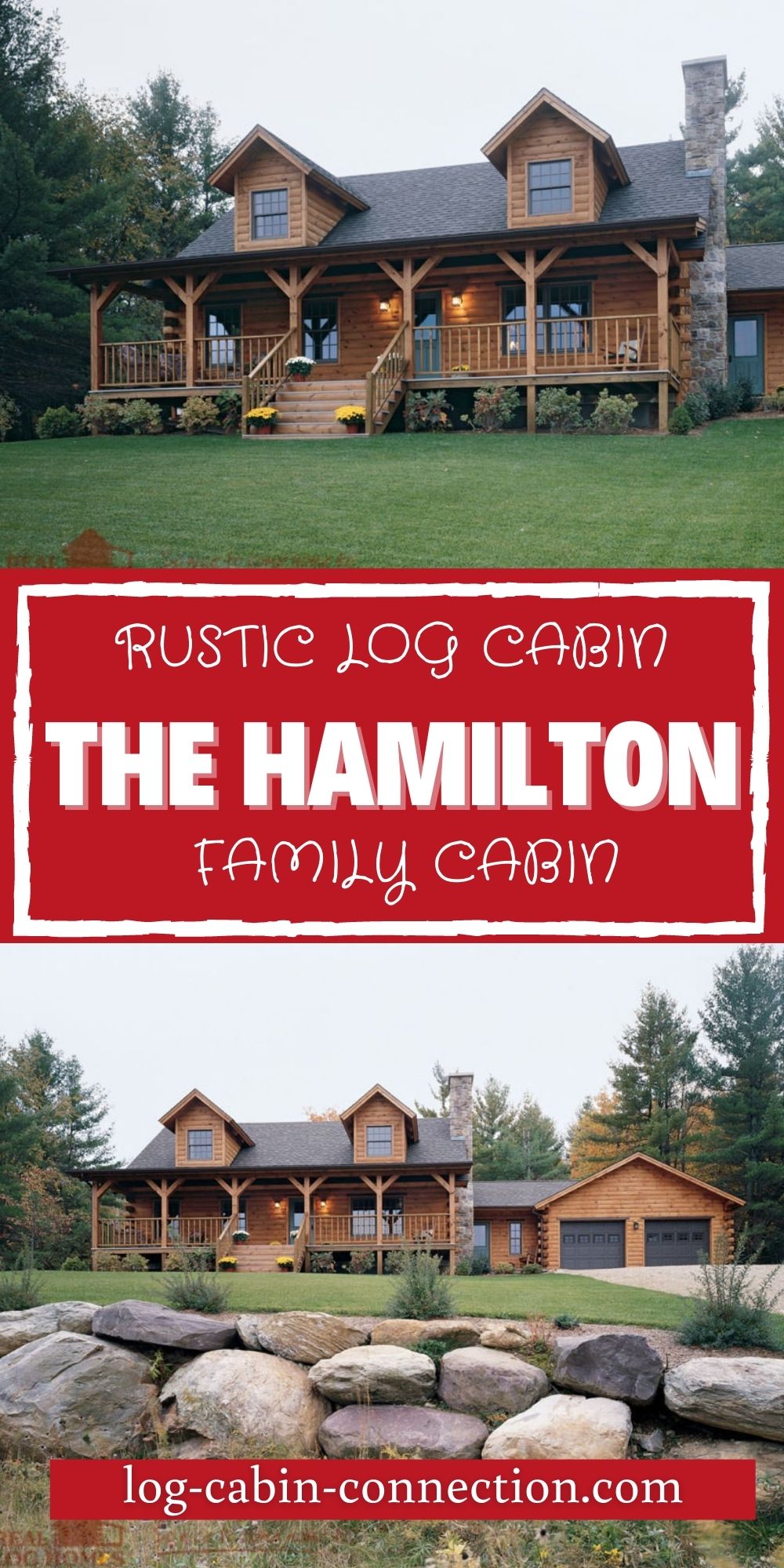 The Hamilton Log Cabin Includes a Covered Porch You'll Love