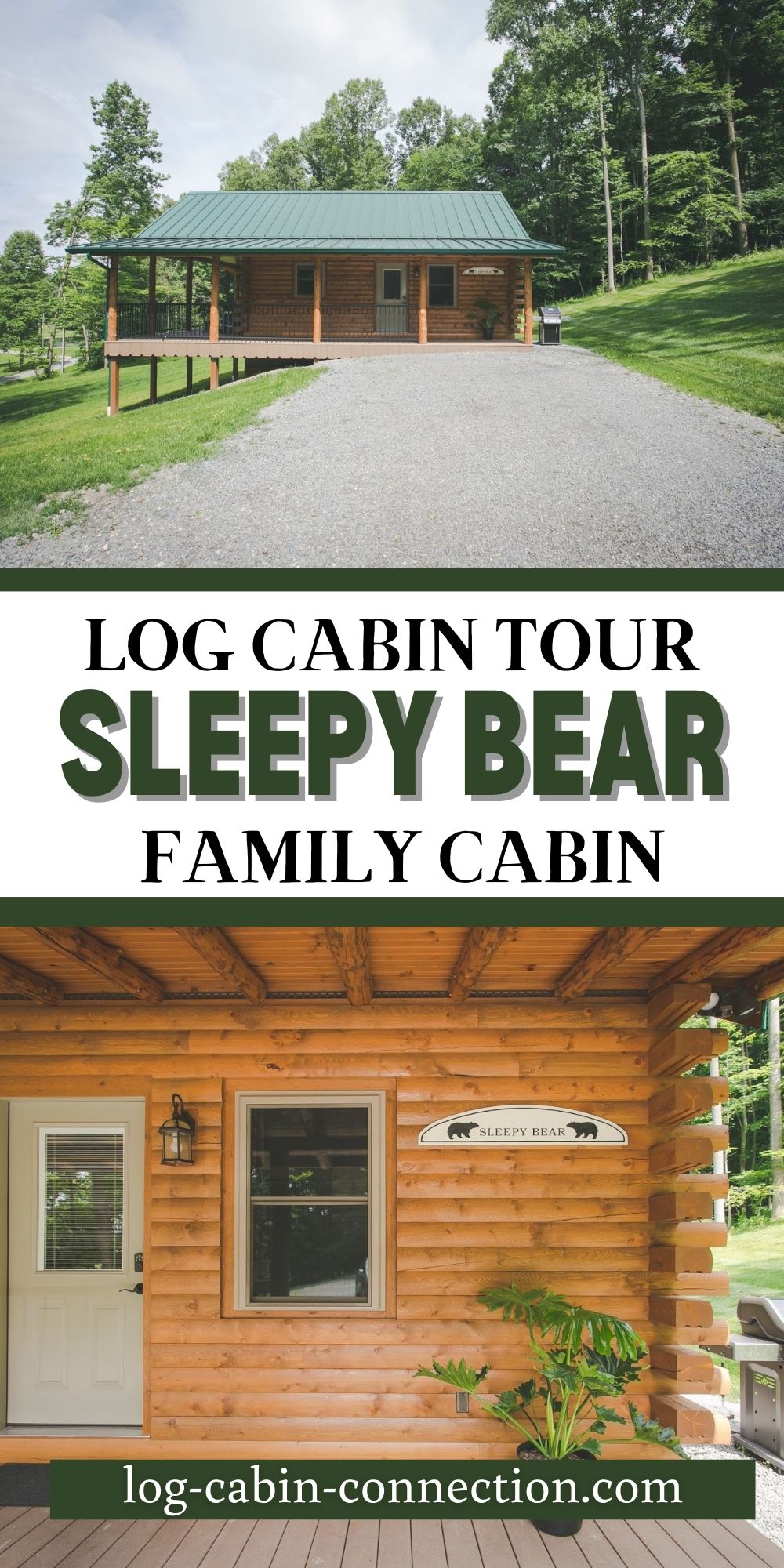 The Sleepy Bear Log Cabin Master Bathroom is Stunning