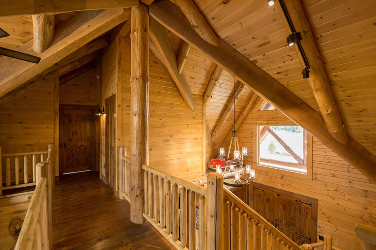 loft walkway in cabin