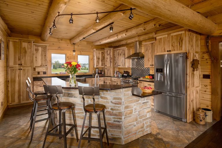 The Sweetwater Log Cabin Has a Unique Loft Home Office