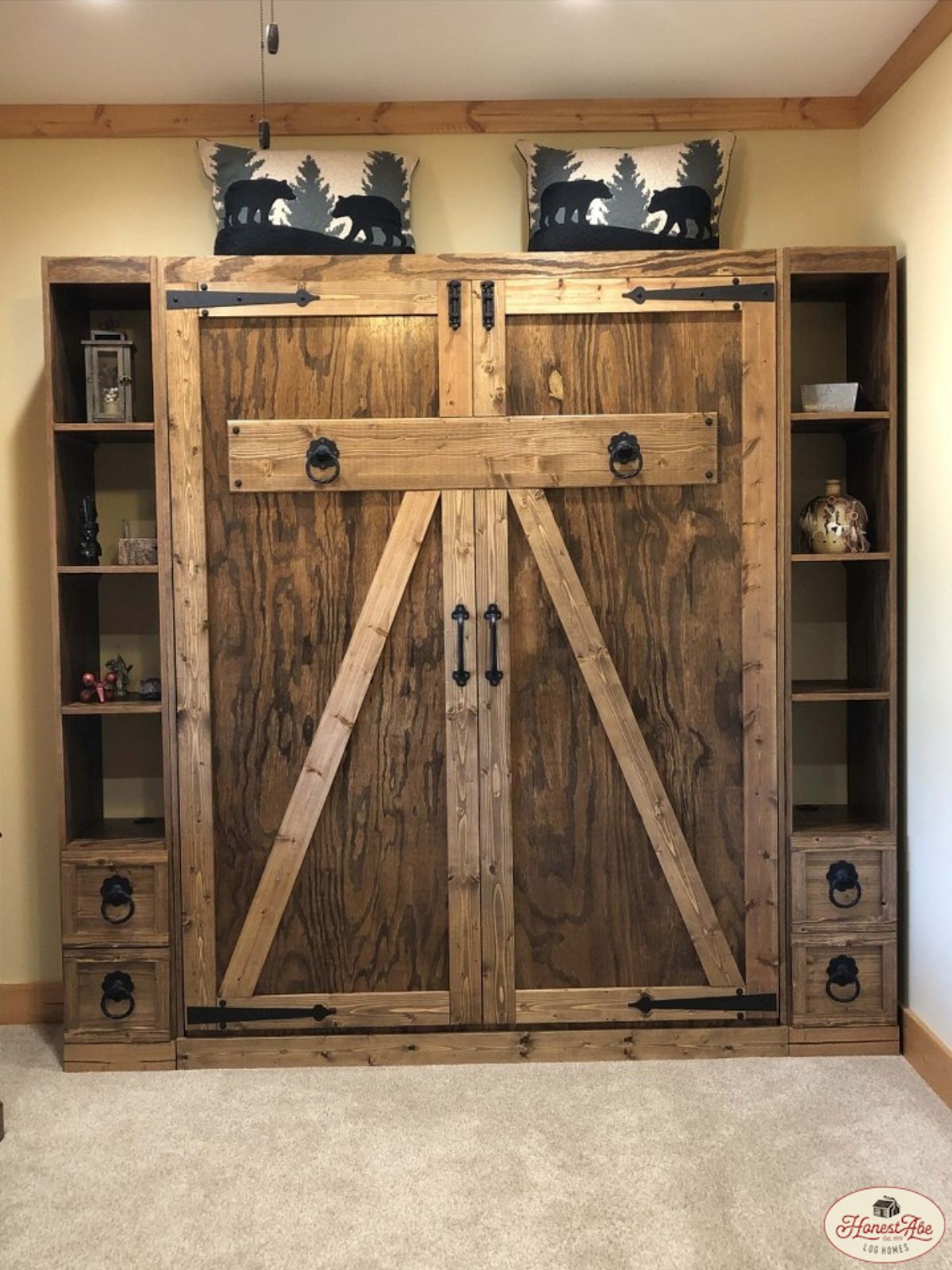 barn door over murphy bed front