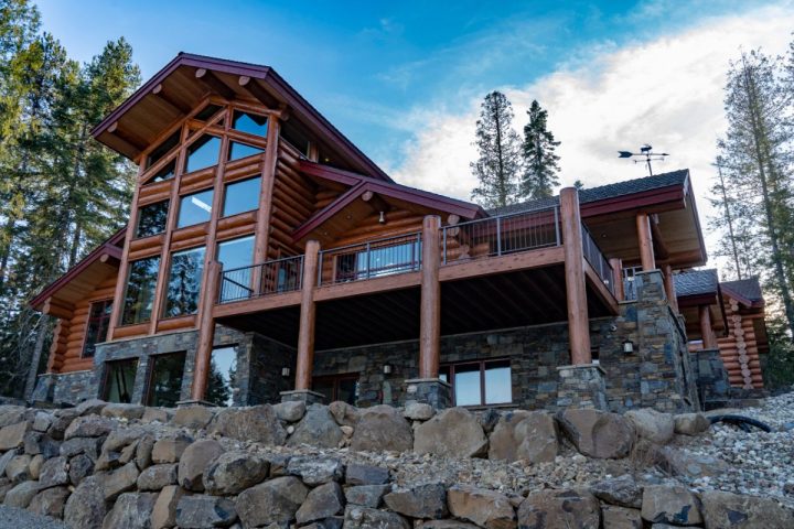 The Montana Is a Stunning Mountainside Log Cabin Home