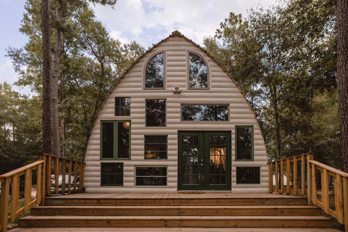Timber Arched, A-frame cabin, Tiny house, — TIMBER ARCHED: A-FRAME CABIN,  SAUNA