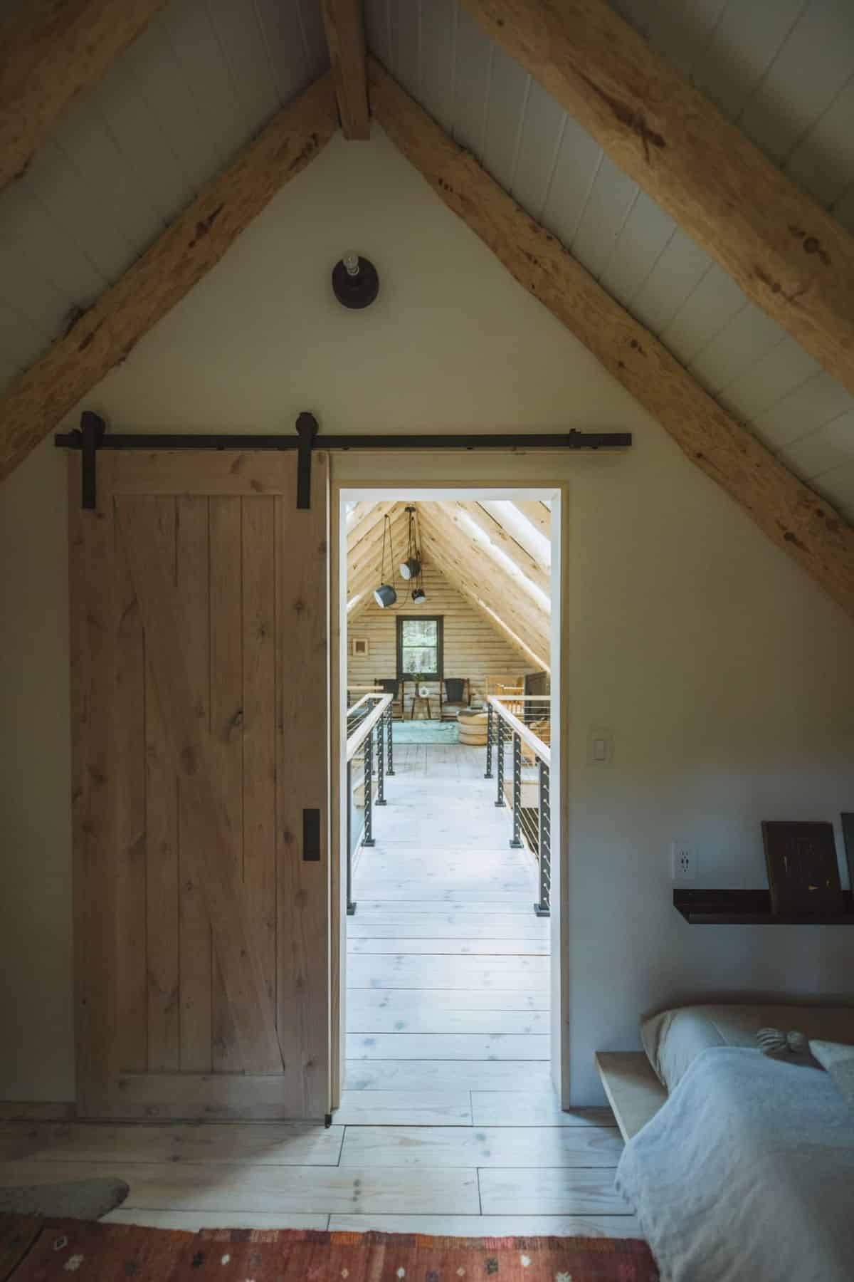 sliding barn door on loft bedroom