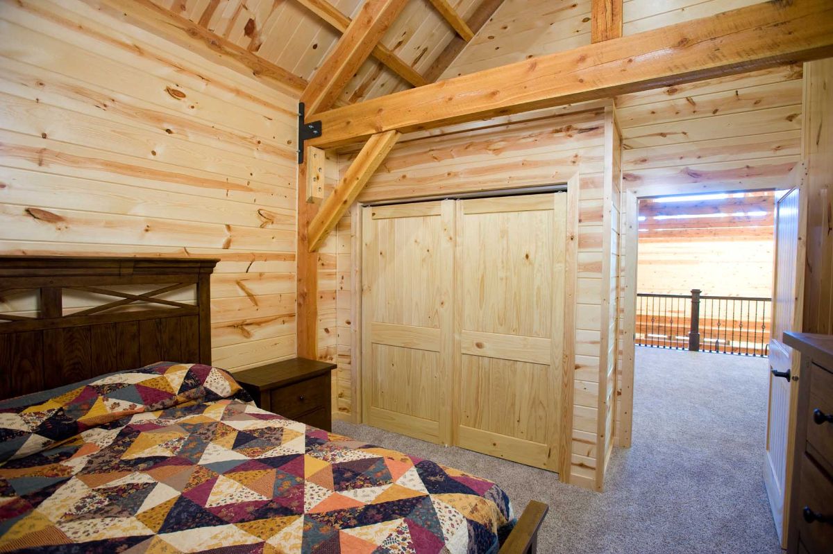 wood doors on loft bedroom w
