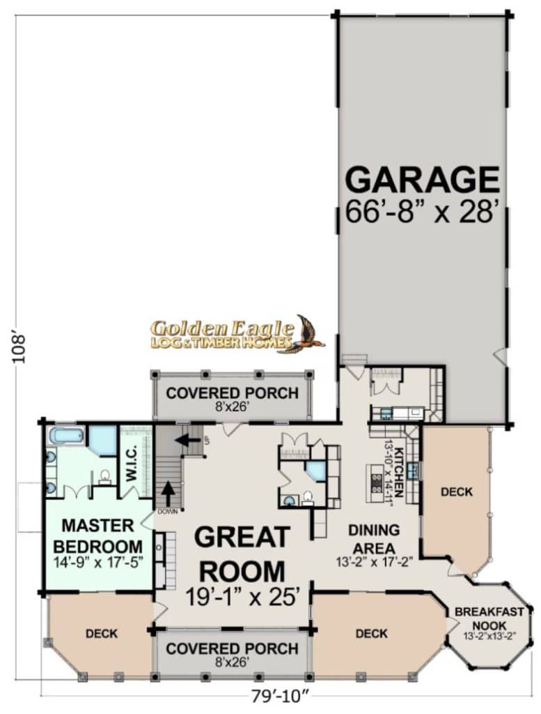 simple floor plan image of main floor